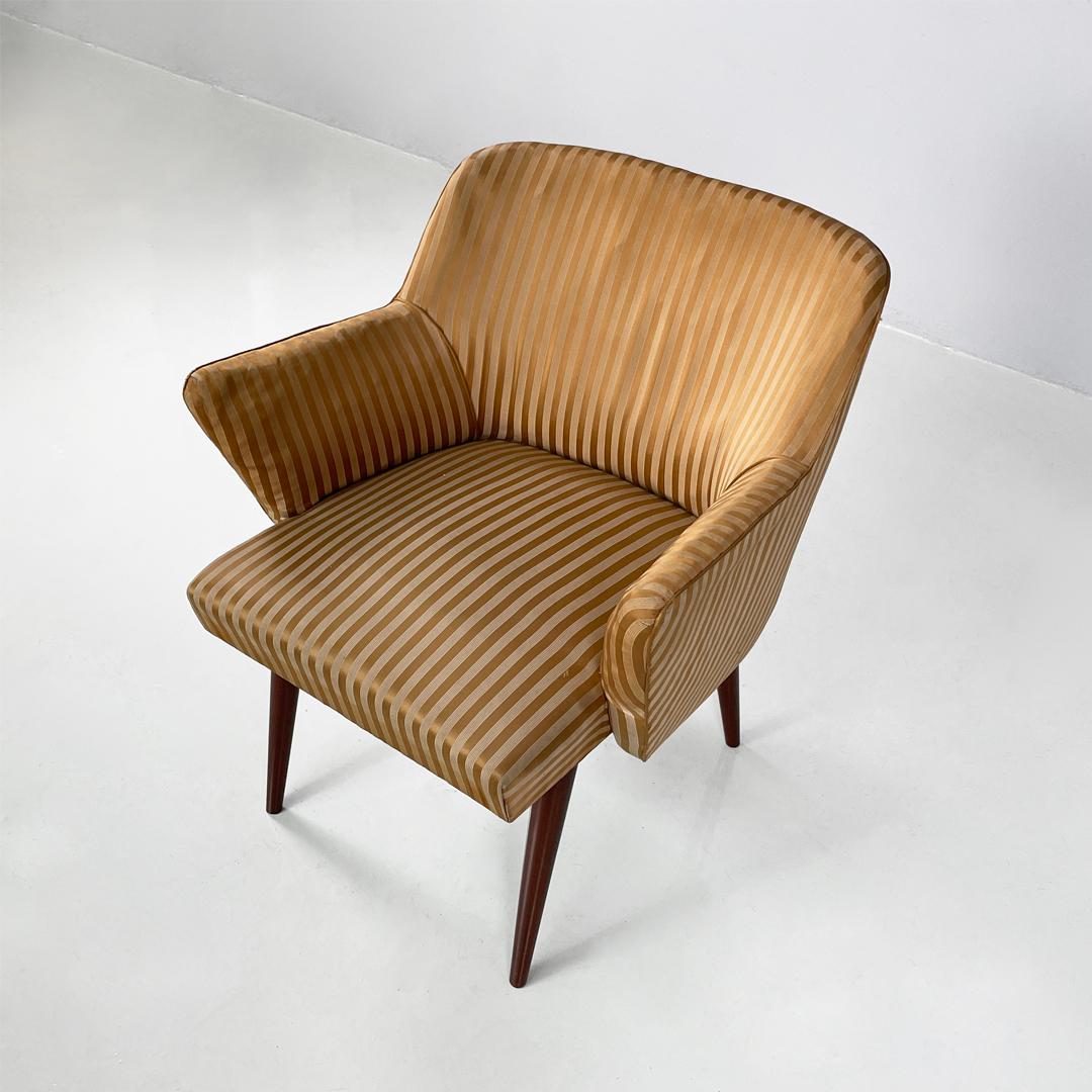 Sillones italianos de madera a rayas de mediados de siglo, años 50 en venta 3