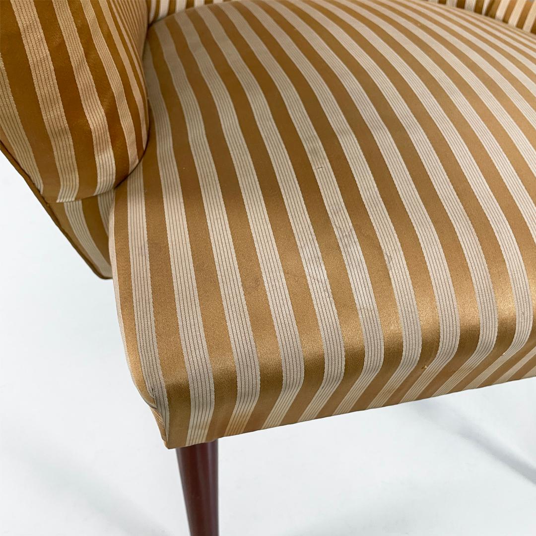 Sillones italianos de madera a rayas de mediados de siglo, años 50 en venta 13