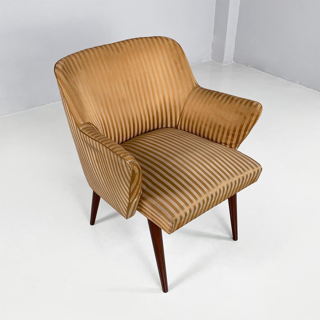 Sillones italianos de madera a rayas de mediados de siglo, años 50 Moderno de mediados de siglo en venta