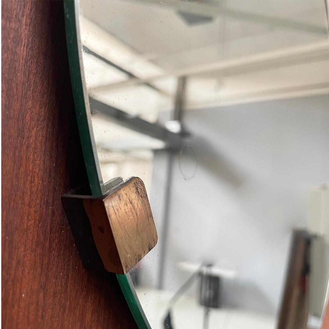 Specchio da parete in legno italiano di metà secolo di Campo e Graffi per Home Torino, anni '50 in vendita 10