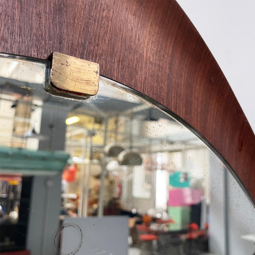 Specchio da parete in legno italiano di metà secolo di Campo e Graffi per Home Torino, anni '50 in vendita 11