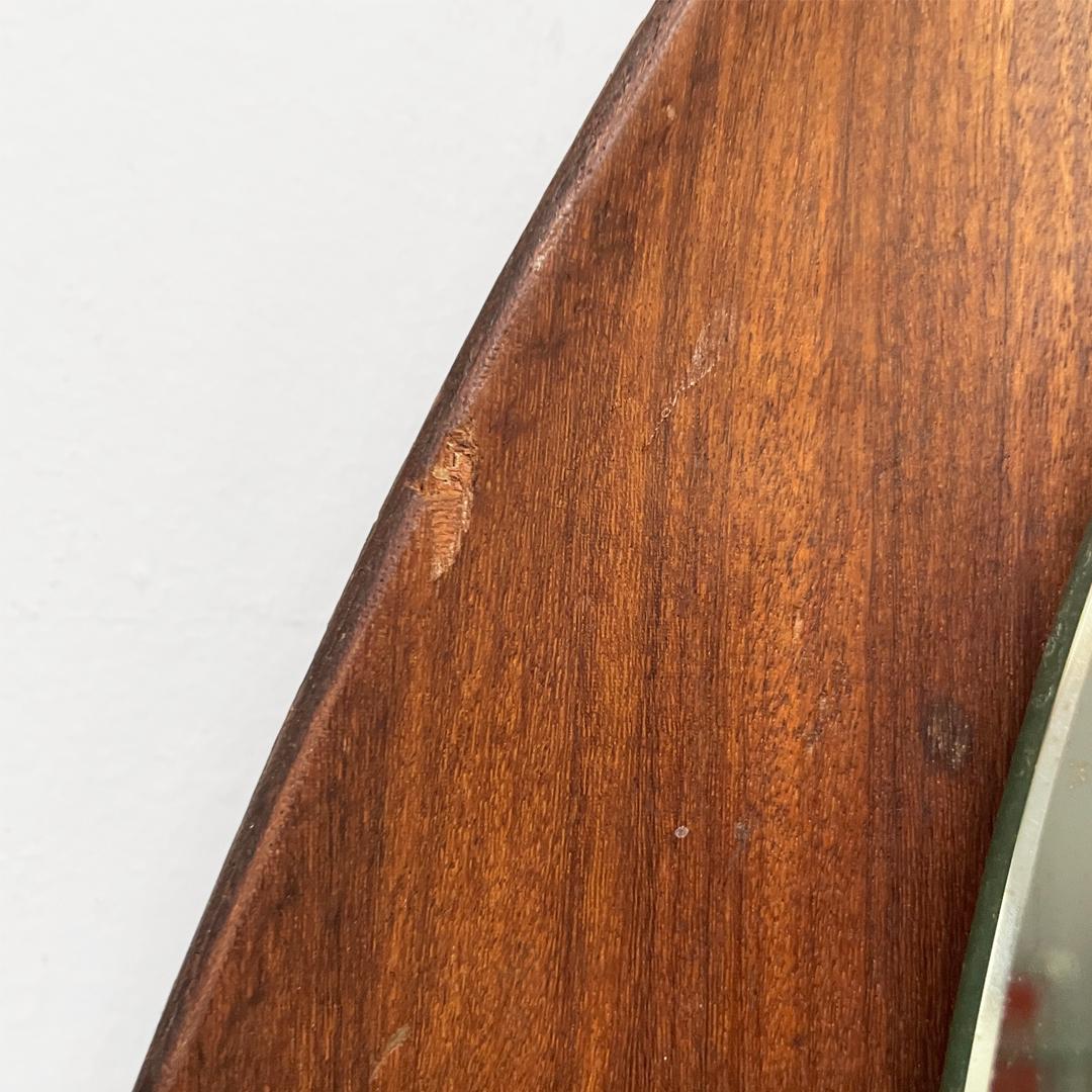 Specchio da parete in legno italiano di metà secolo di Campo e Graffi per Home Torino, anni '50 in vendita 3