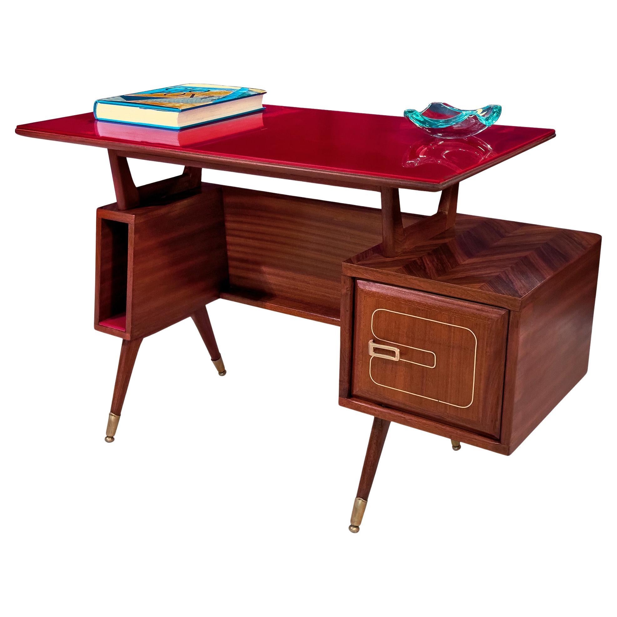 Italian Mid-Century Writing Desk by La Permanente Mobili Cantù, 1950s For Sale