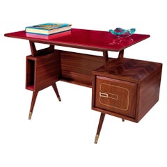 Retro Italian Mid-Century Writing Desk by La Permanente Mobili Cantù, 1950s