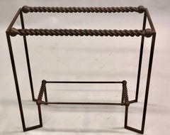 Italian Mid-Century Modern Wrought and Braided Iron Console by Giovanni Banci