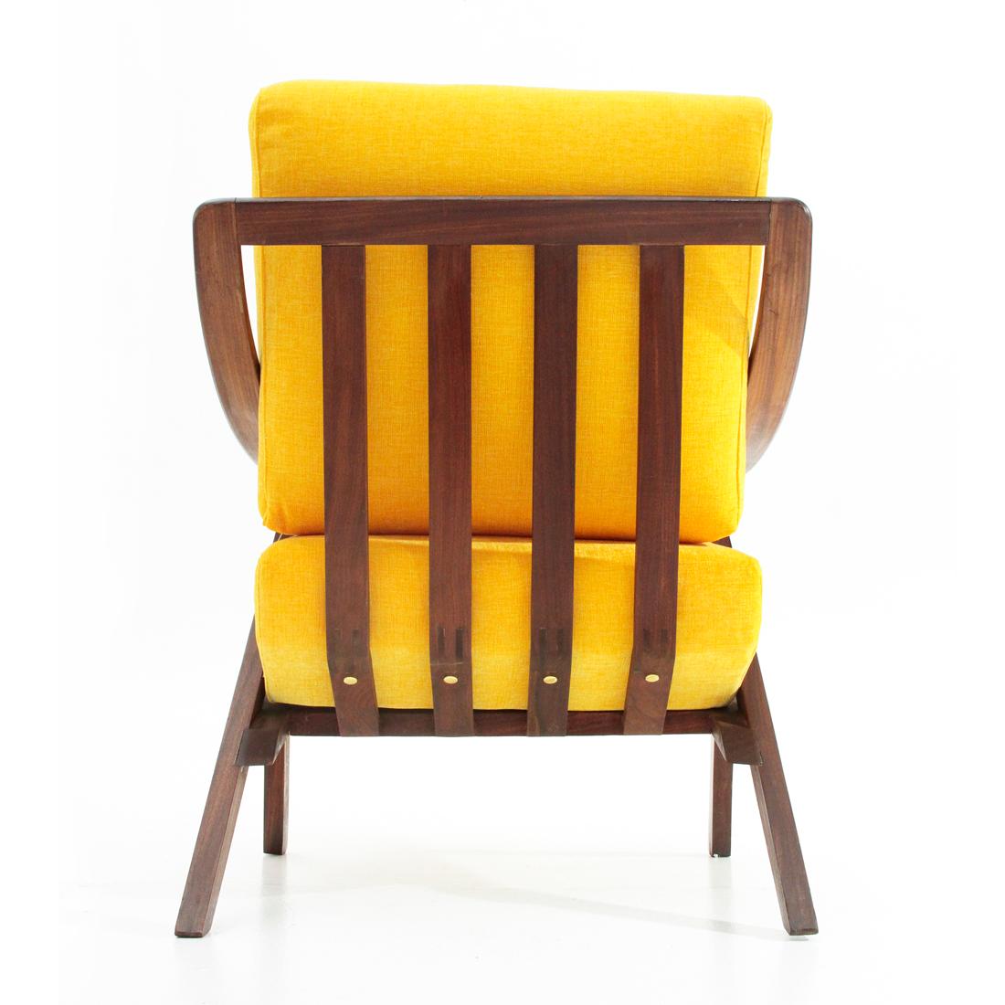 Italian Midcentury Yellow Armchair, 1960s 1