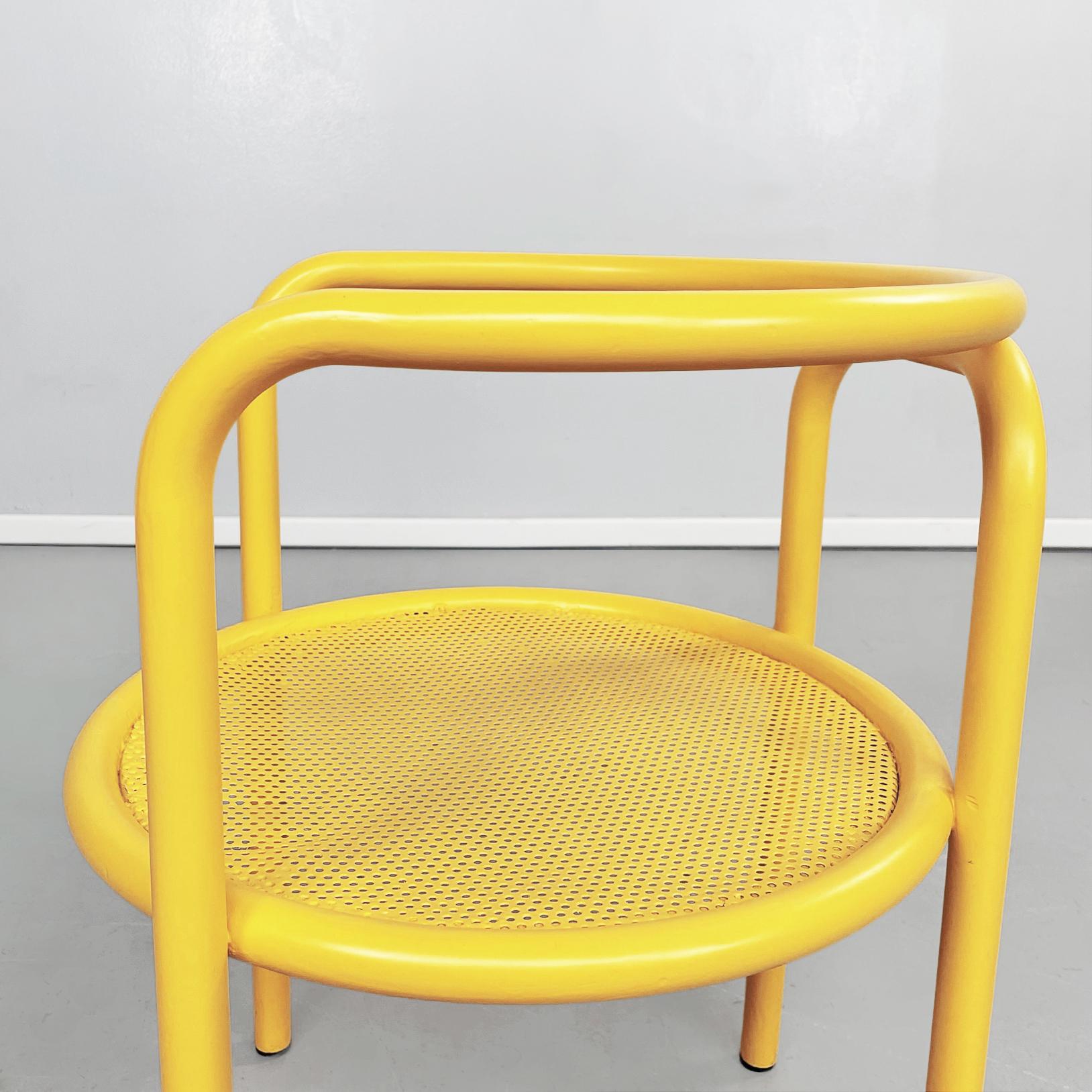 Italian Mid-Century Yellow Chairs Locus Solus by Gae Aulenti Poltronova, 1960s 3