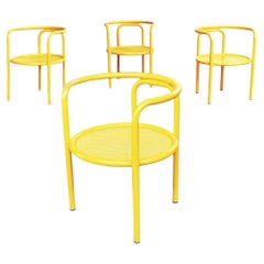 Italian Mid-Century Yellow Chairs Locus Solus by Gae Aulenti Poltronova, 1960s