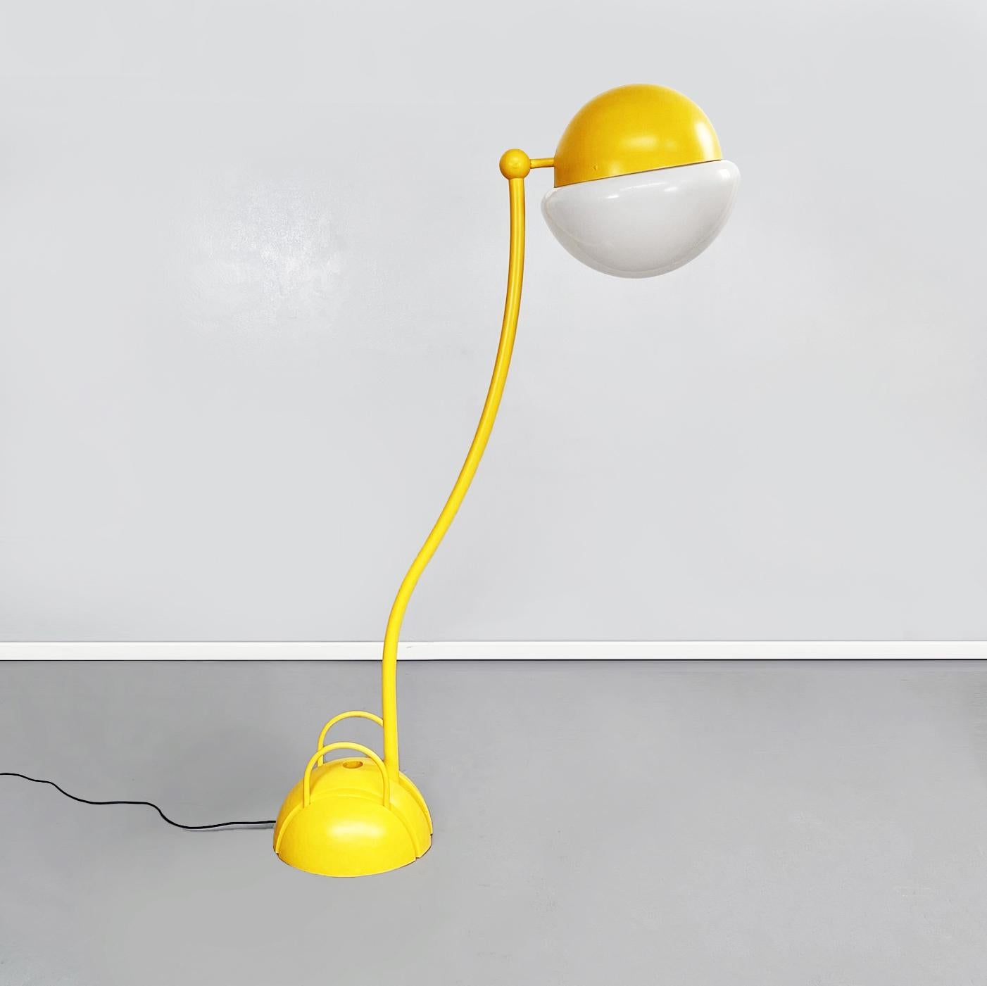 Mid-Century Modern Italian Mid-Century Yellow Floor Lamp Locus Solus Gae Aulenti Poltronova, 1960s