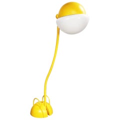 Lampadaire italien jaune mi-siècle Locus Solus Gae Aulenti Poltronova, années 1960