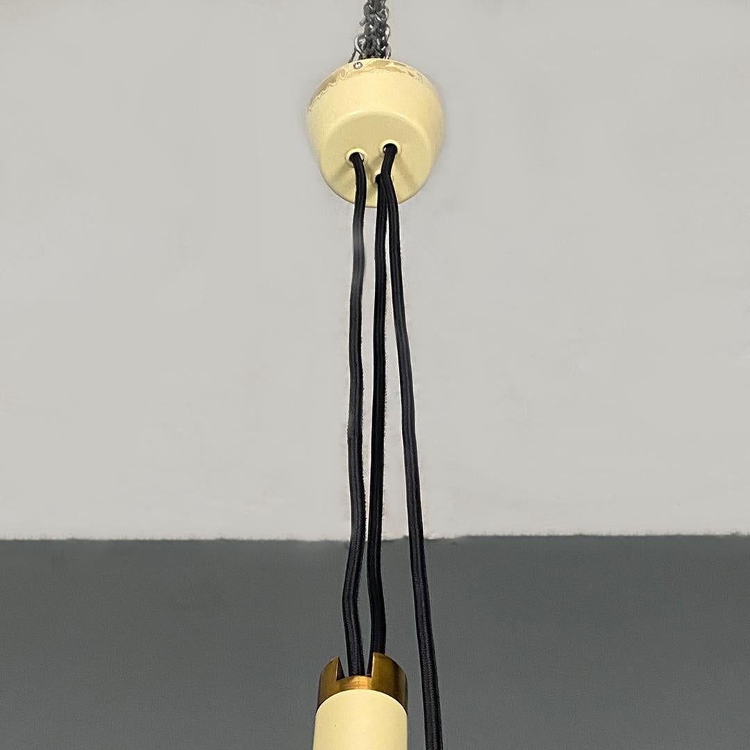 Italian mid century yellow metal, brass chandelier with up and down method 1960s For Sale 5