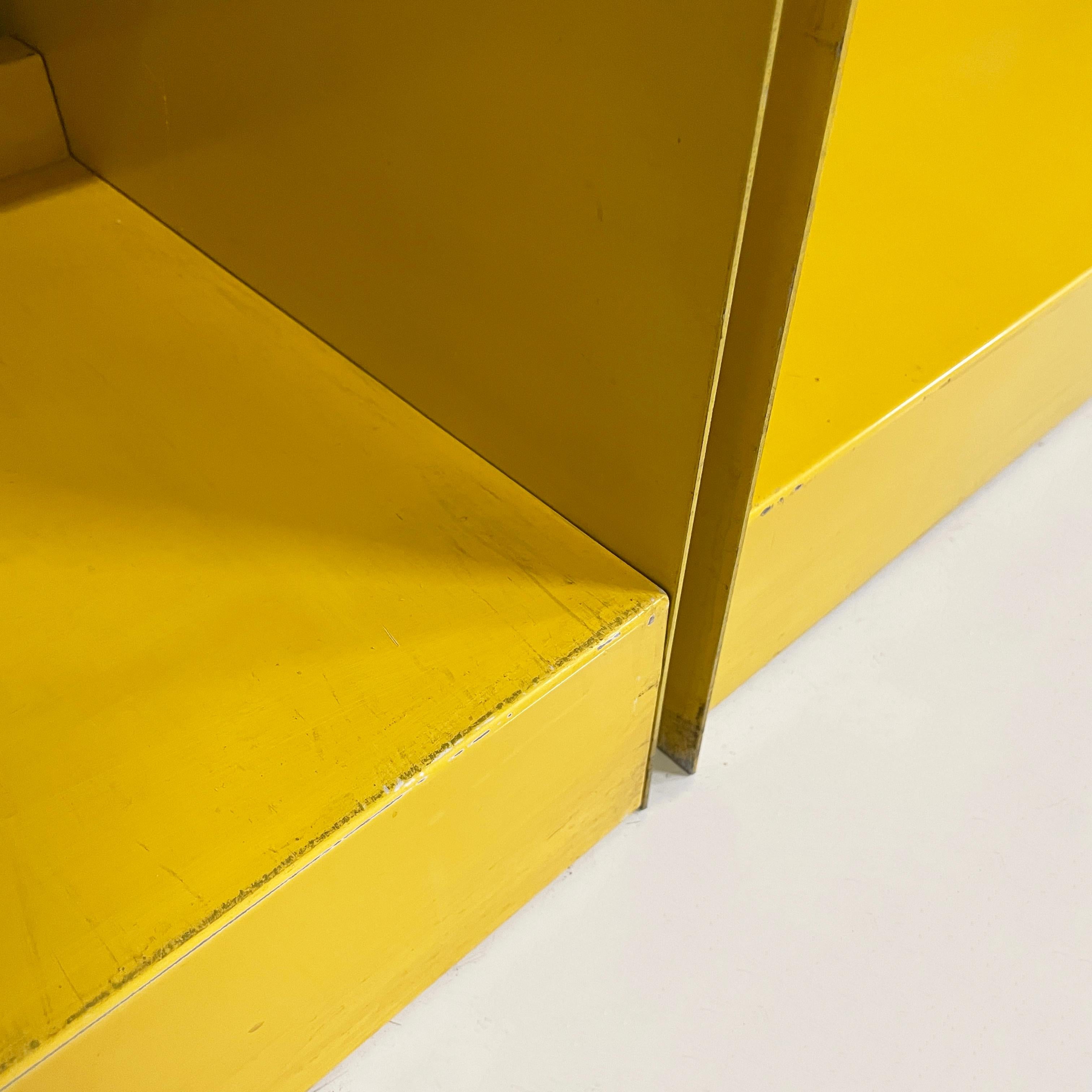 Italian mid-century Yellow metal modular bookcase Congresso by Lips Vago, 1960s 12
