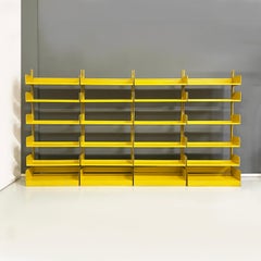Italian mid-century Yellow metal modular bookcase Congresso by Lips Vago, 1960s