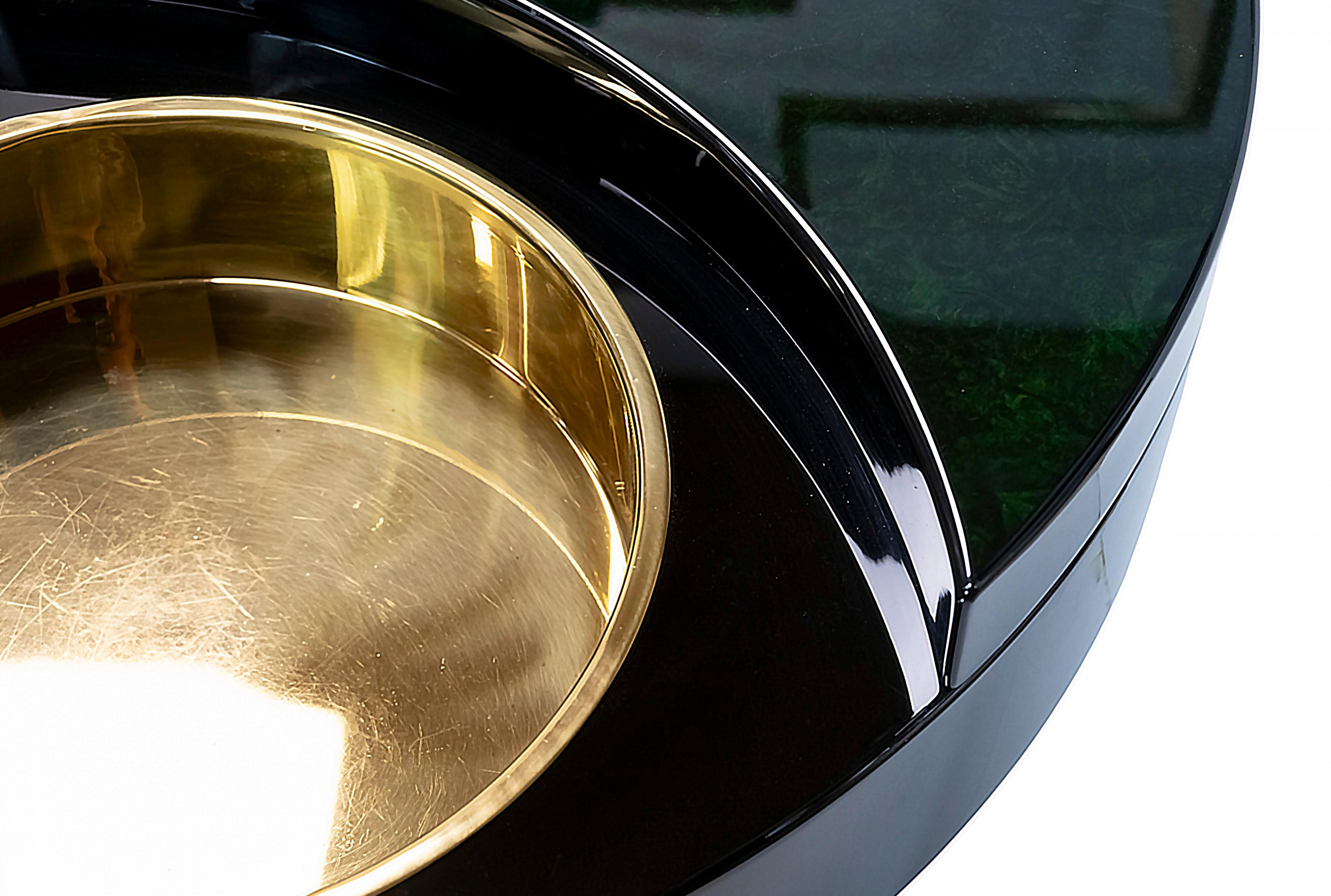 Mid-Century Modern Table à cocktail Yin Yang du milieu du siècle, Willy Rizzo, circa 1970 en vente