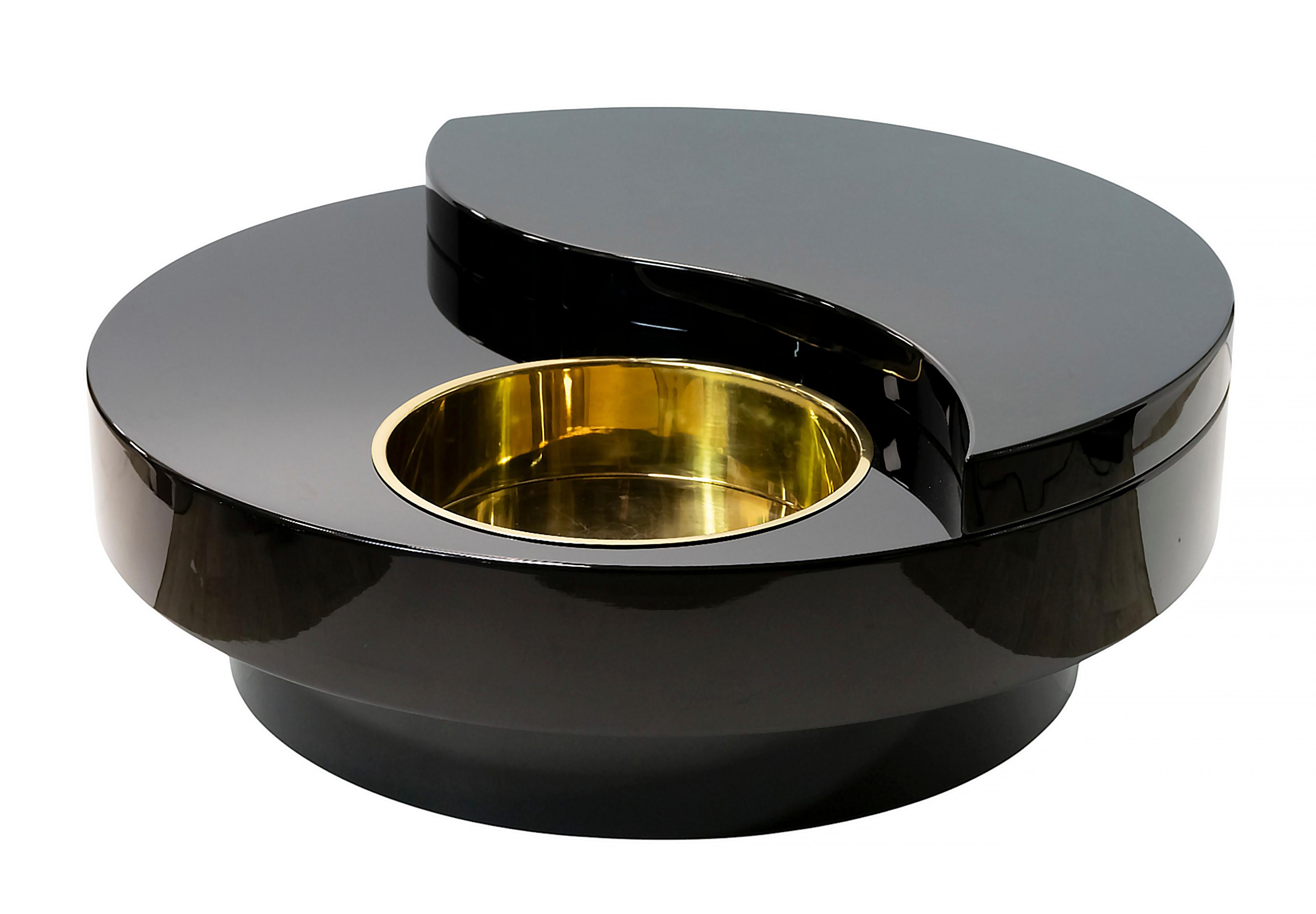 Table à cocktail Yin Yang du milieu du siècle, Willy Rizzo, circa 1970 Bon état - En vente à Vilnius, LT