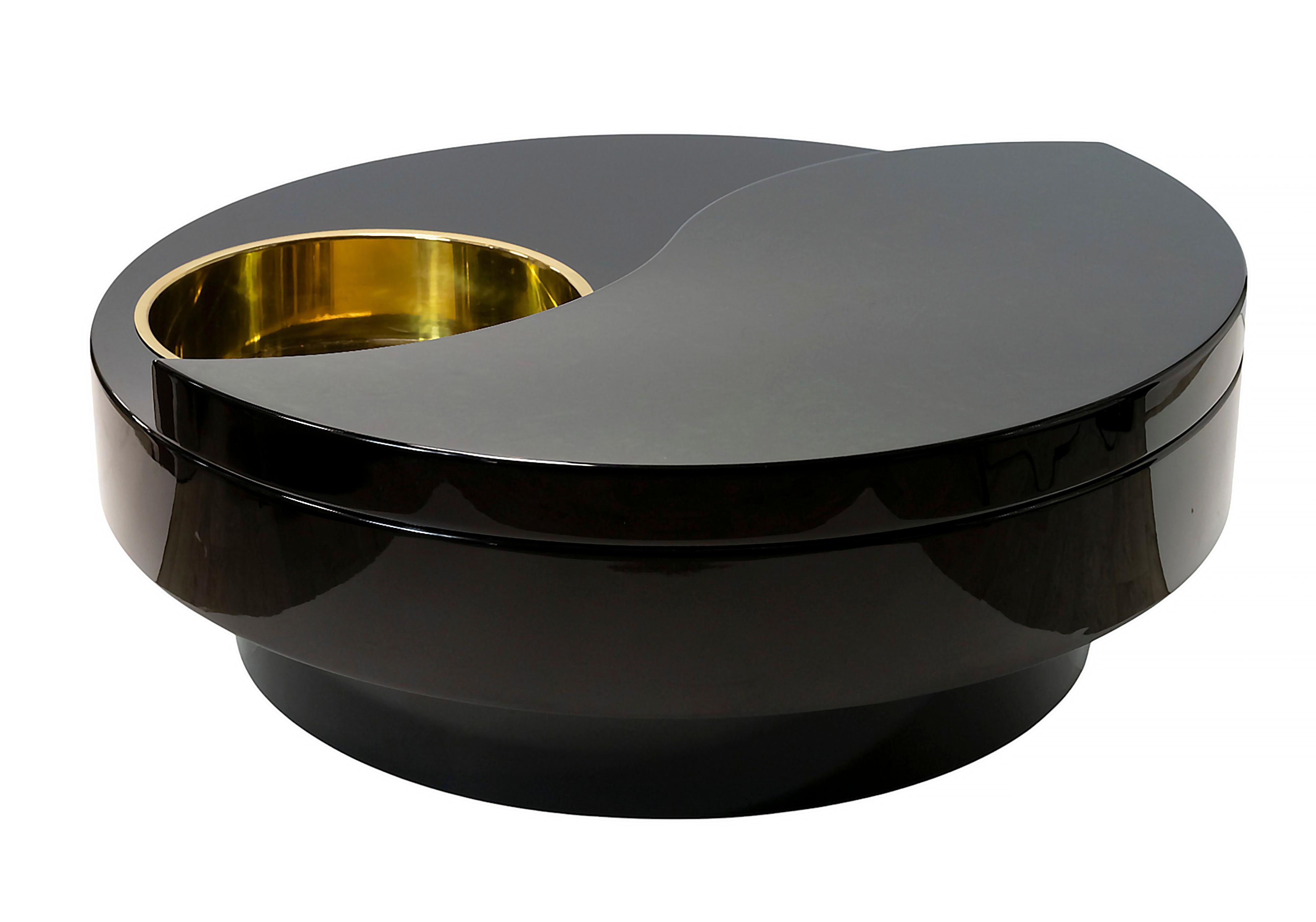 20ième siècle Table à cocktail Yin Yang du milieu du siècle, Willy Rizzo, circa 1970 en vente