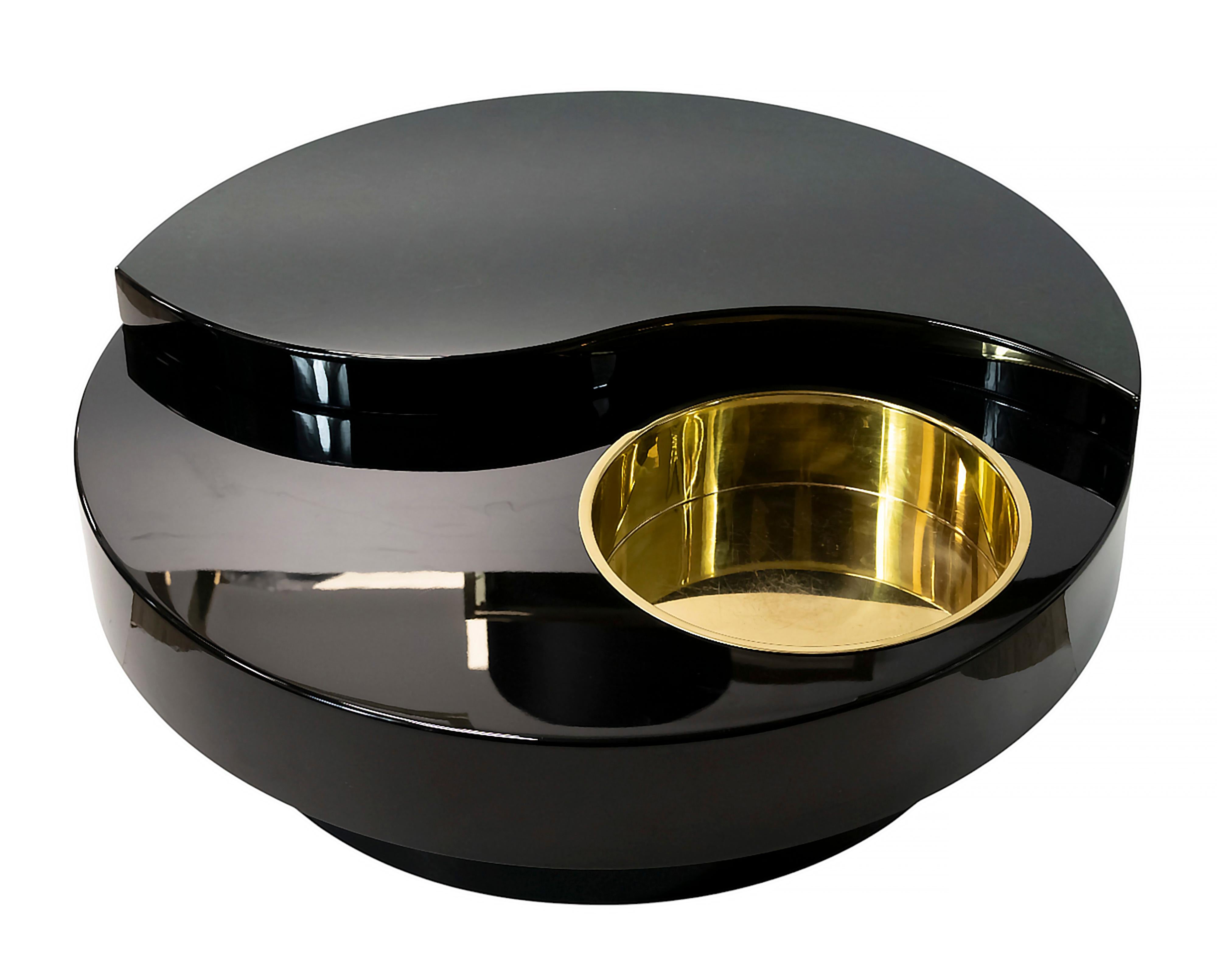 Table à cocktail Yin Yang du milieu du siècle, Willy Rizzo, circa 1970 en vente 1