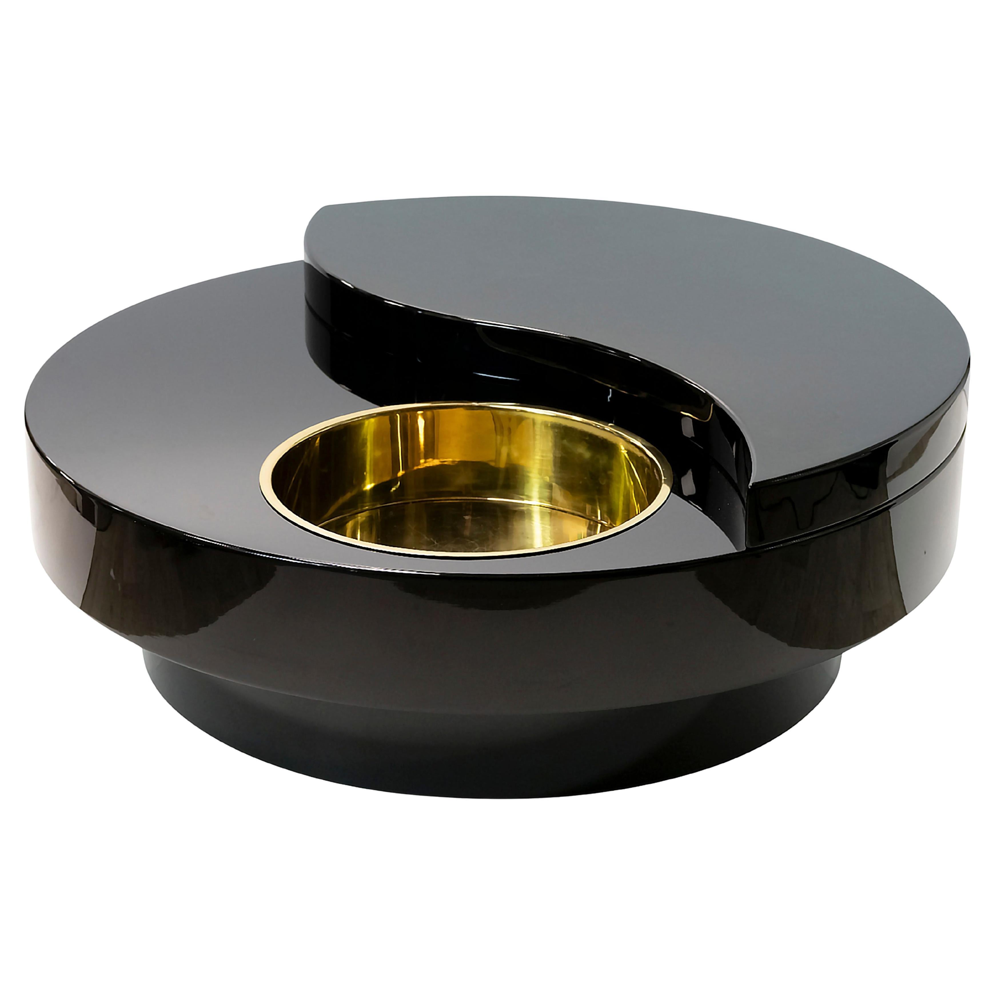 Table à cocktail Yin Yang du milieu du siècle, Willy Rizzo, circa 1970
