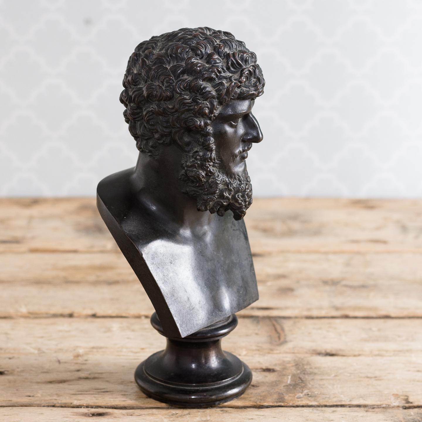 Italian Mid-Nineteenth Century Bronze Bust of Lucius Verus For Sale 5