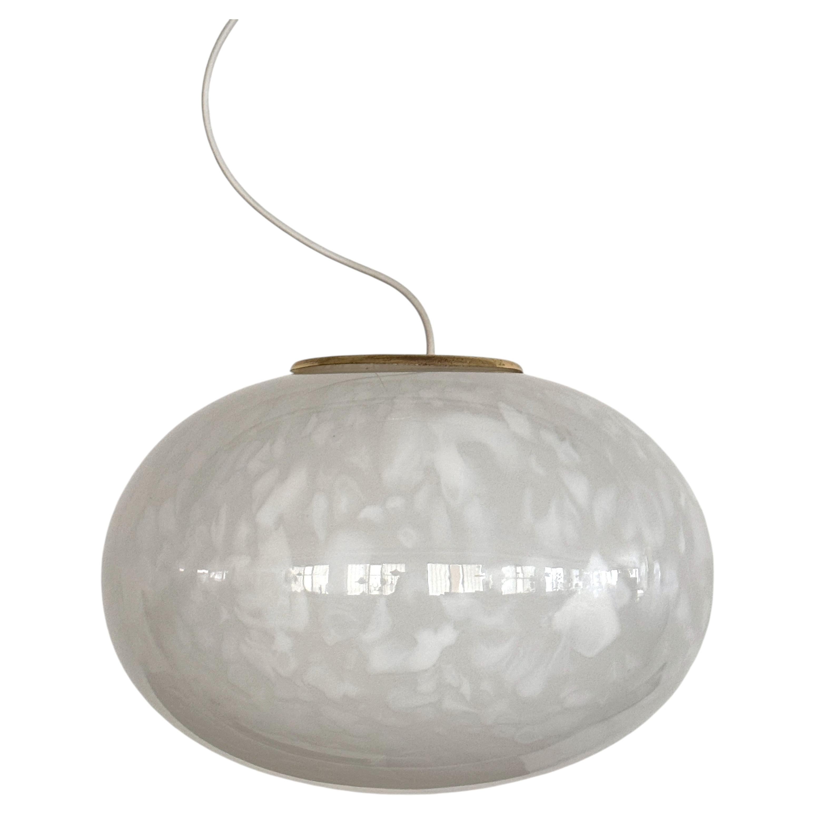 Italian Midcentury Murano Glass Pendant Lamp, Sphere Design, 1970s