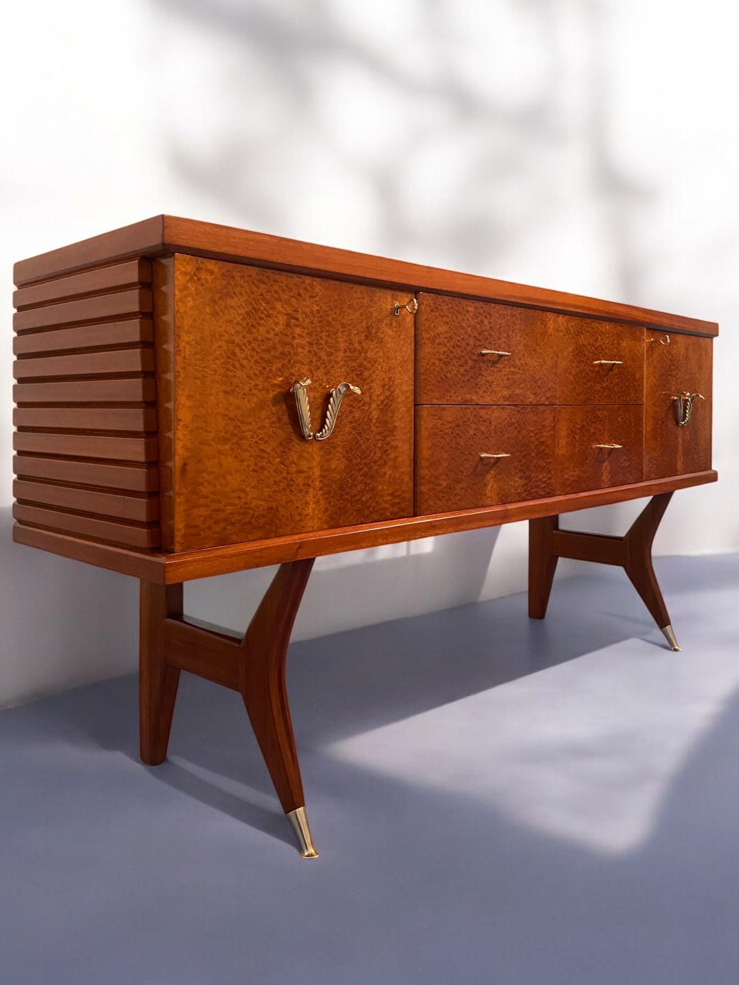 Credenza Amboyna Briar di Vittorio Dassi, 1950 in vendita 4