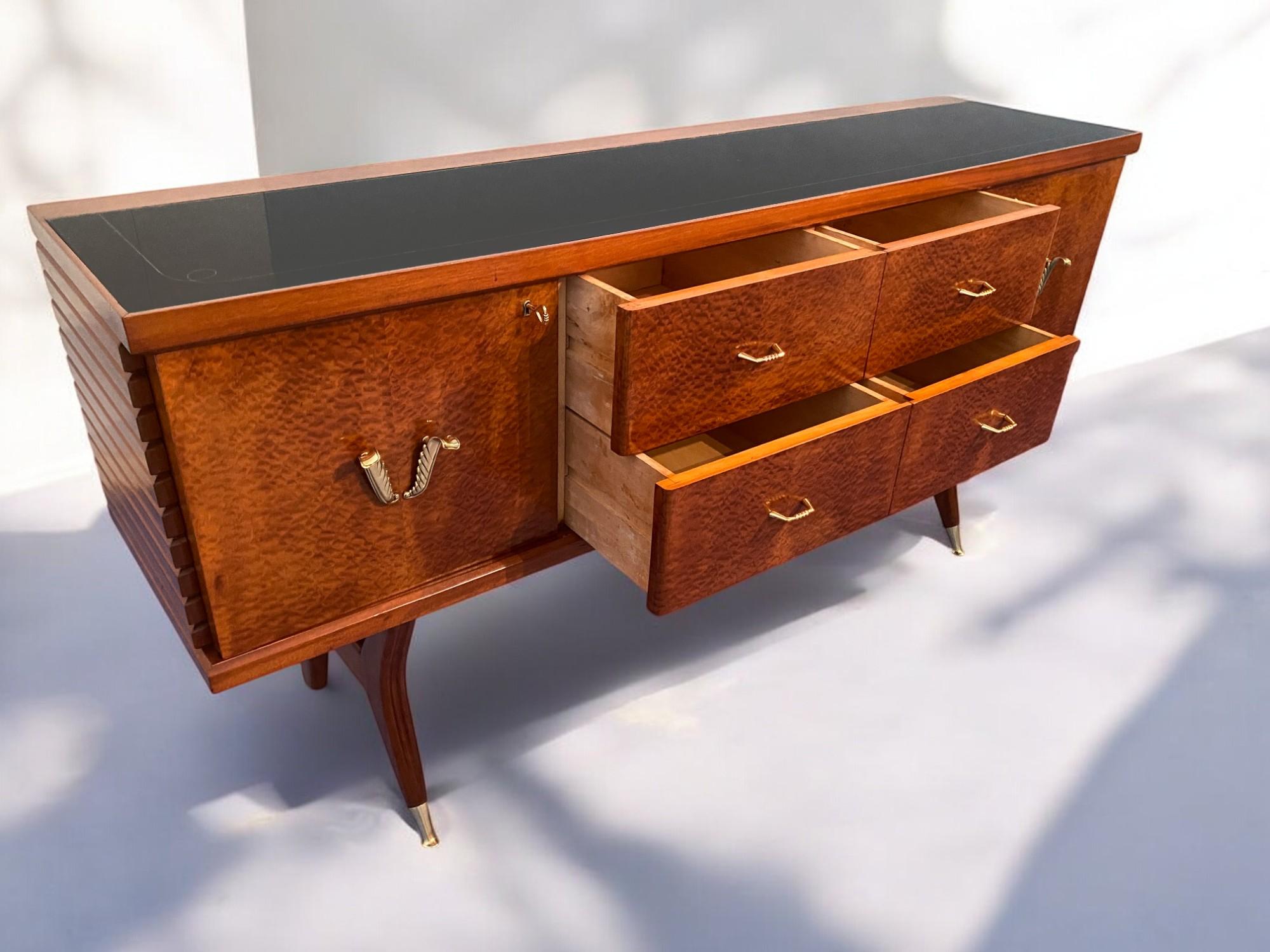 Credenza Amboyna Briar di Vittorio Dassi, 1950 in vendita 6