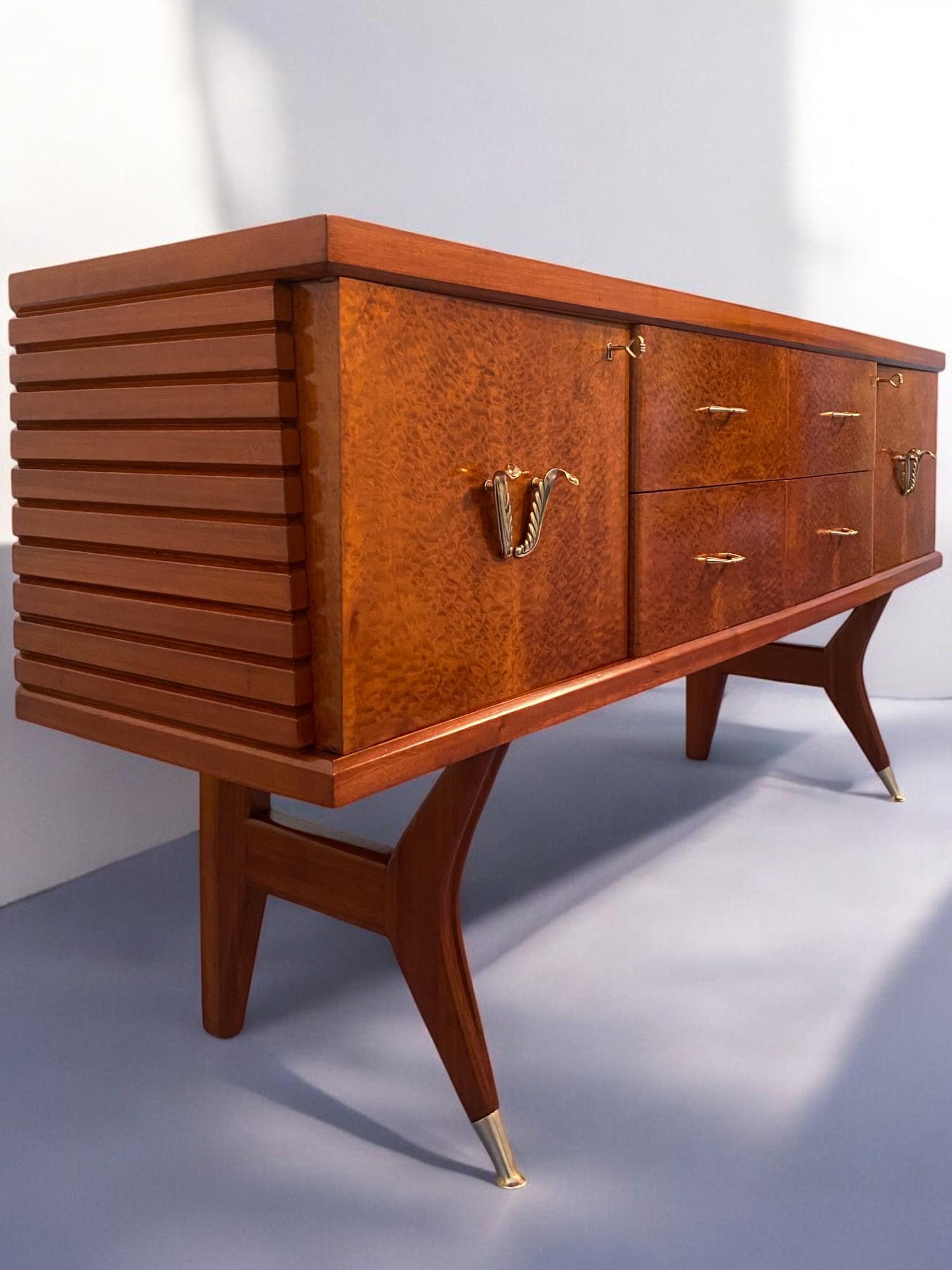 Credenza Amboyna Briar di Vittorio Dassi, 1950 in vendita 7