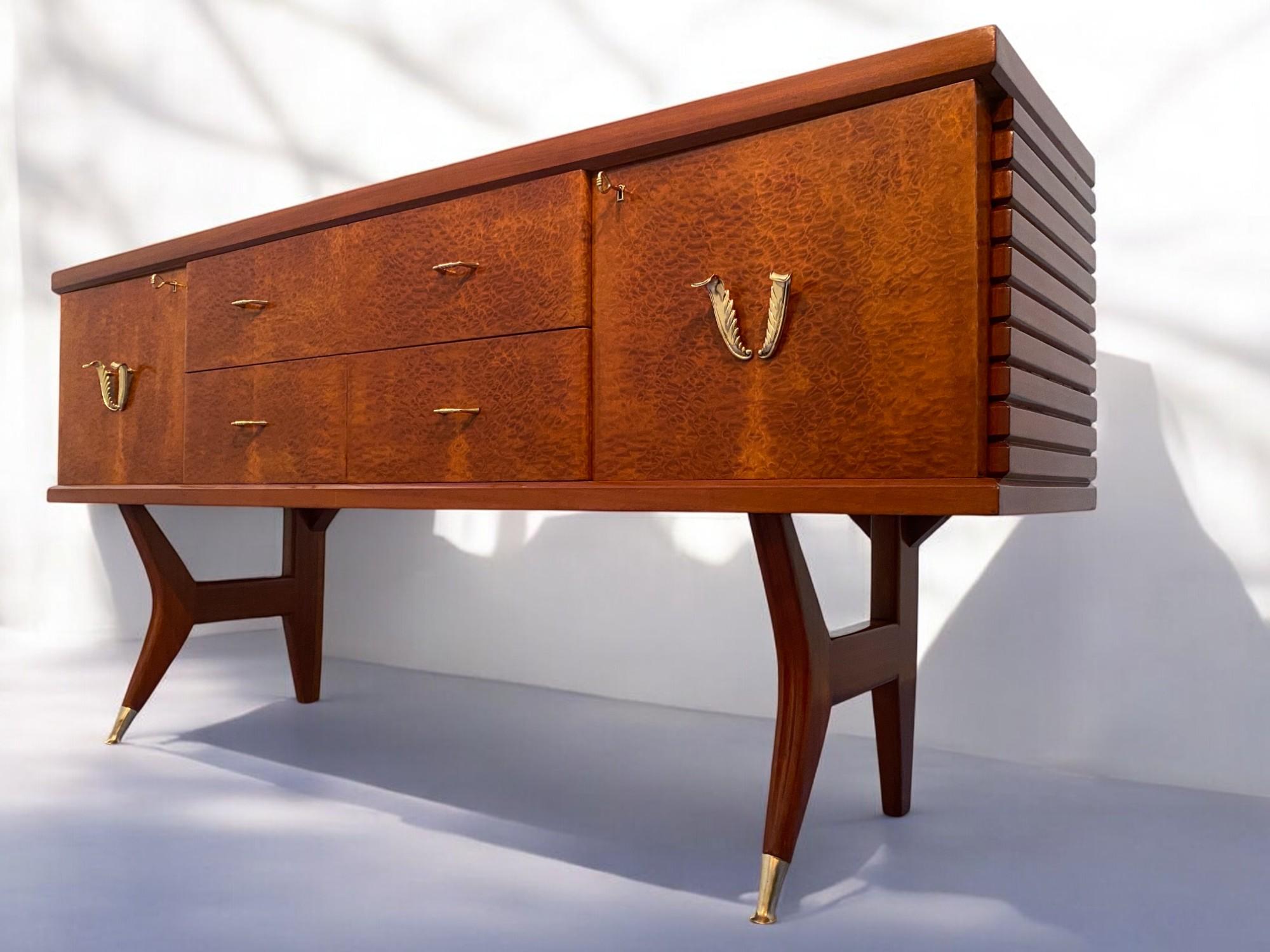 Credenza Amboyna Briar di Vittorio Dassi, 1950 in vendita 8
