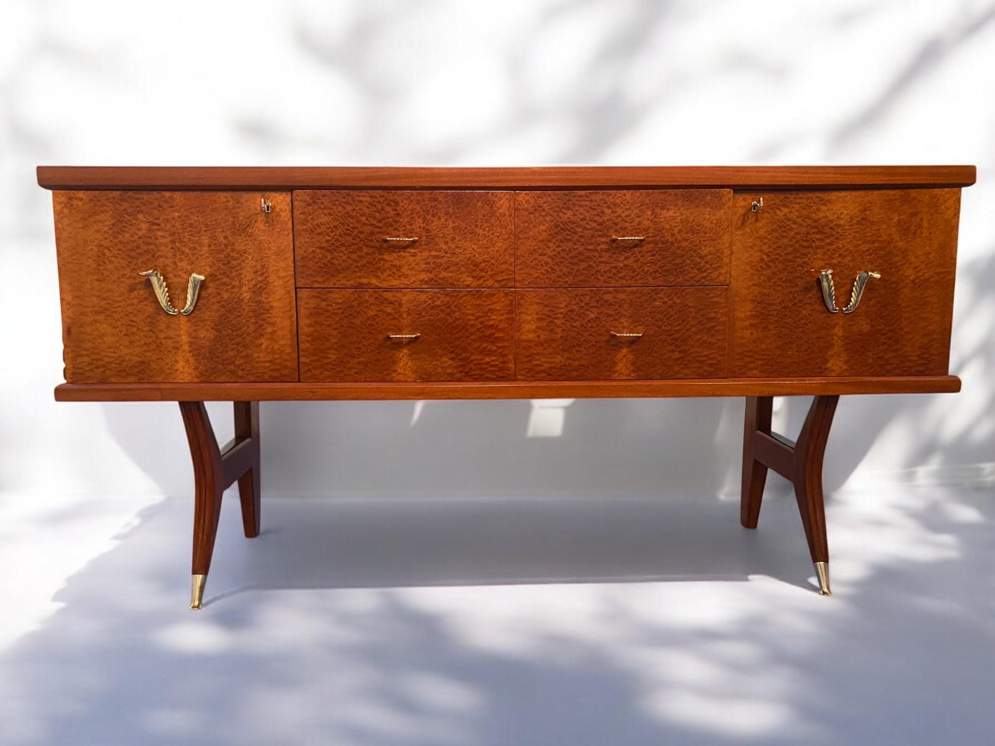 Credenza Amboyna Briar di Vittorio Dassi, 1950 in vendita 1