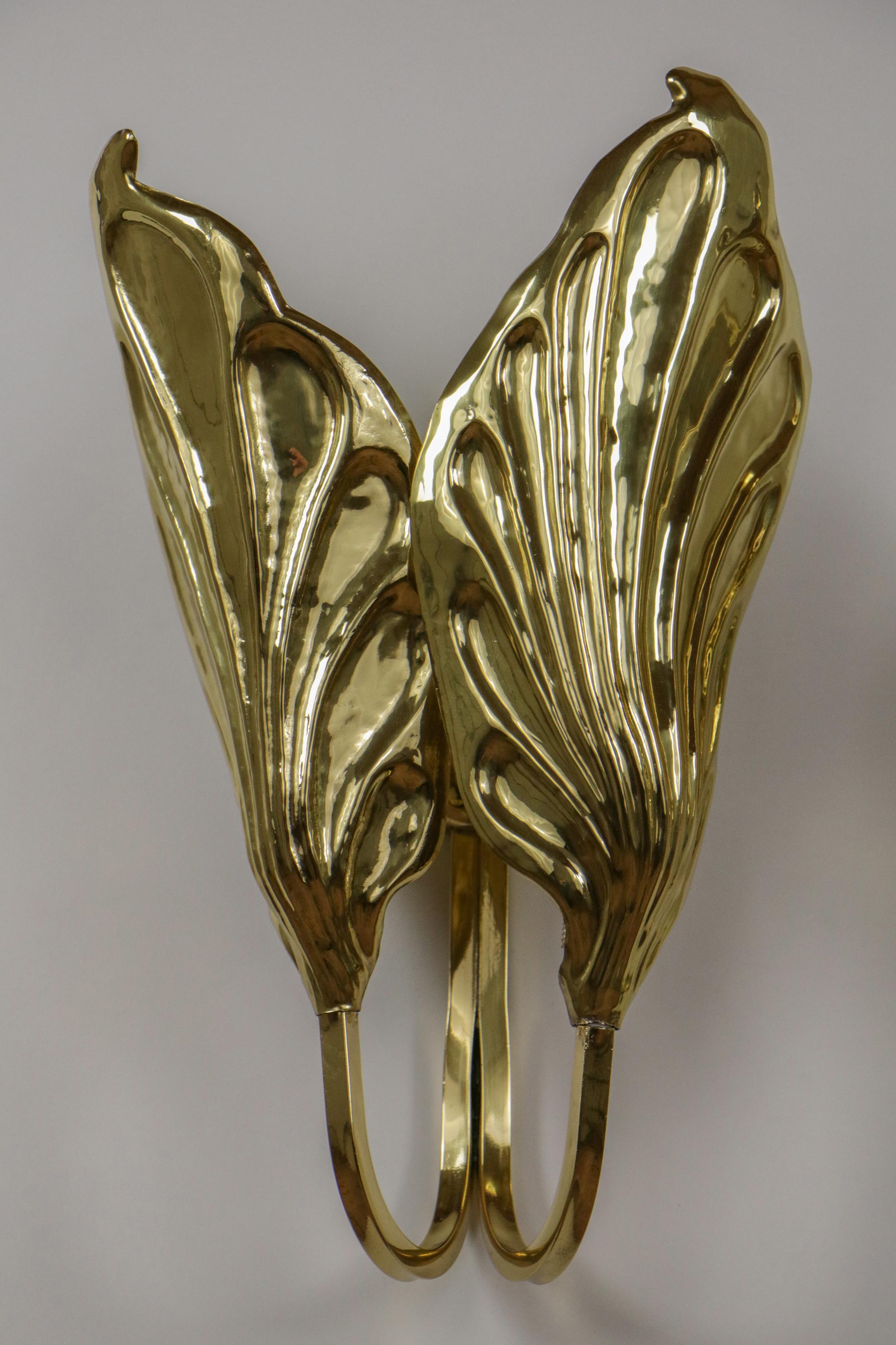 Brass Italian Midcentury Applique by Tommaso Barbi for ”G&G Studio e Disegno”, 1960s For Sale