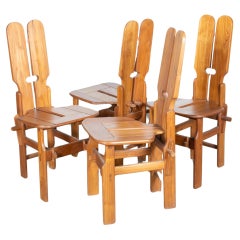 Italian Midcentury Architectural Chairs - Set of 4