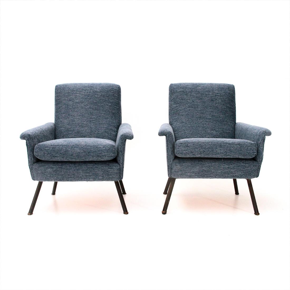 Italian Midcentury Armchair, 1960s, Set of 2 (Metall)