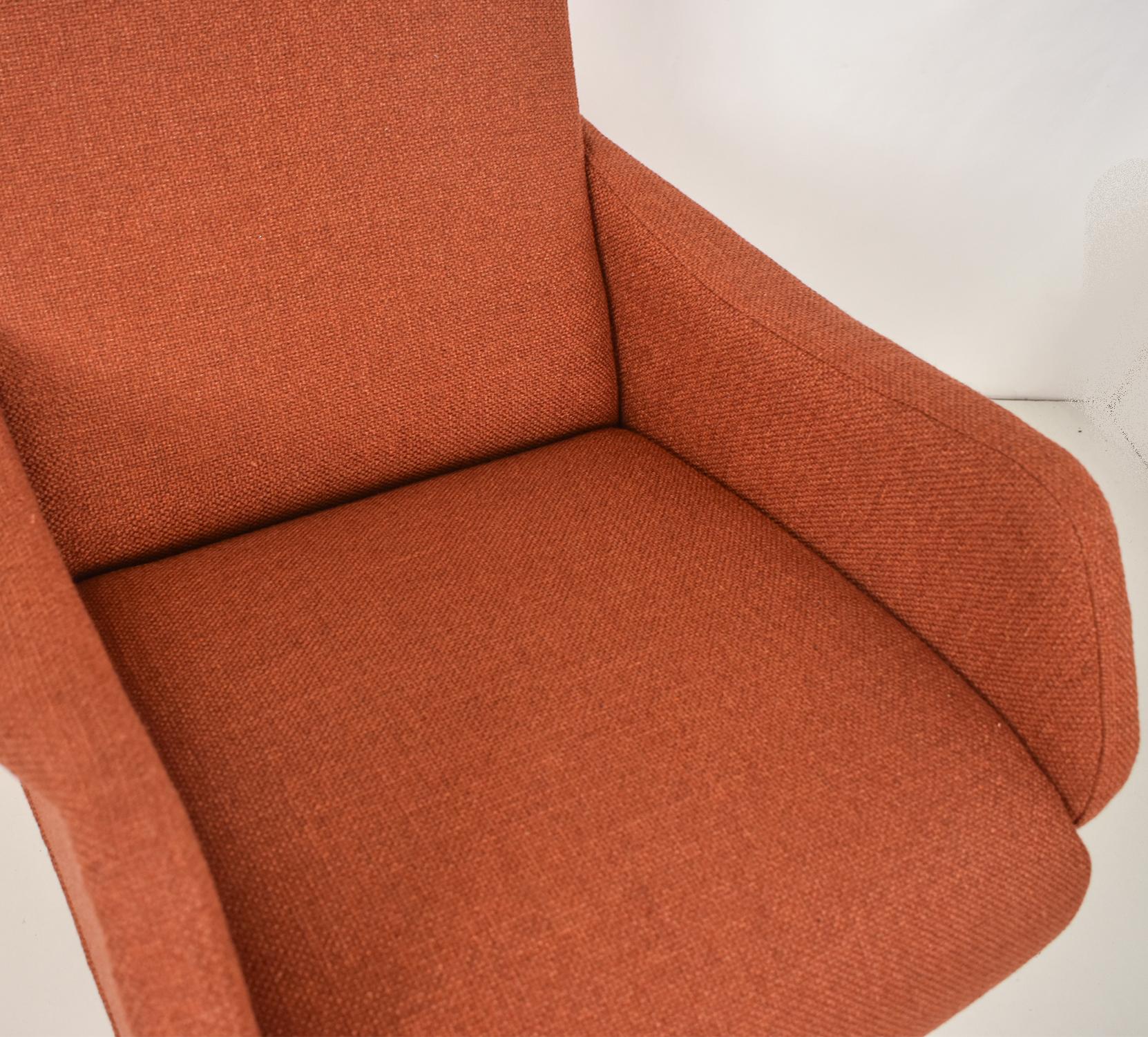 Italian Midcentury Armchair in the Style of Marco Zanuso  , reupholstered 1950's For Sale 2