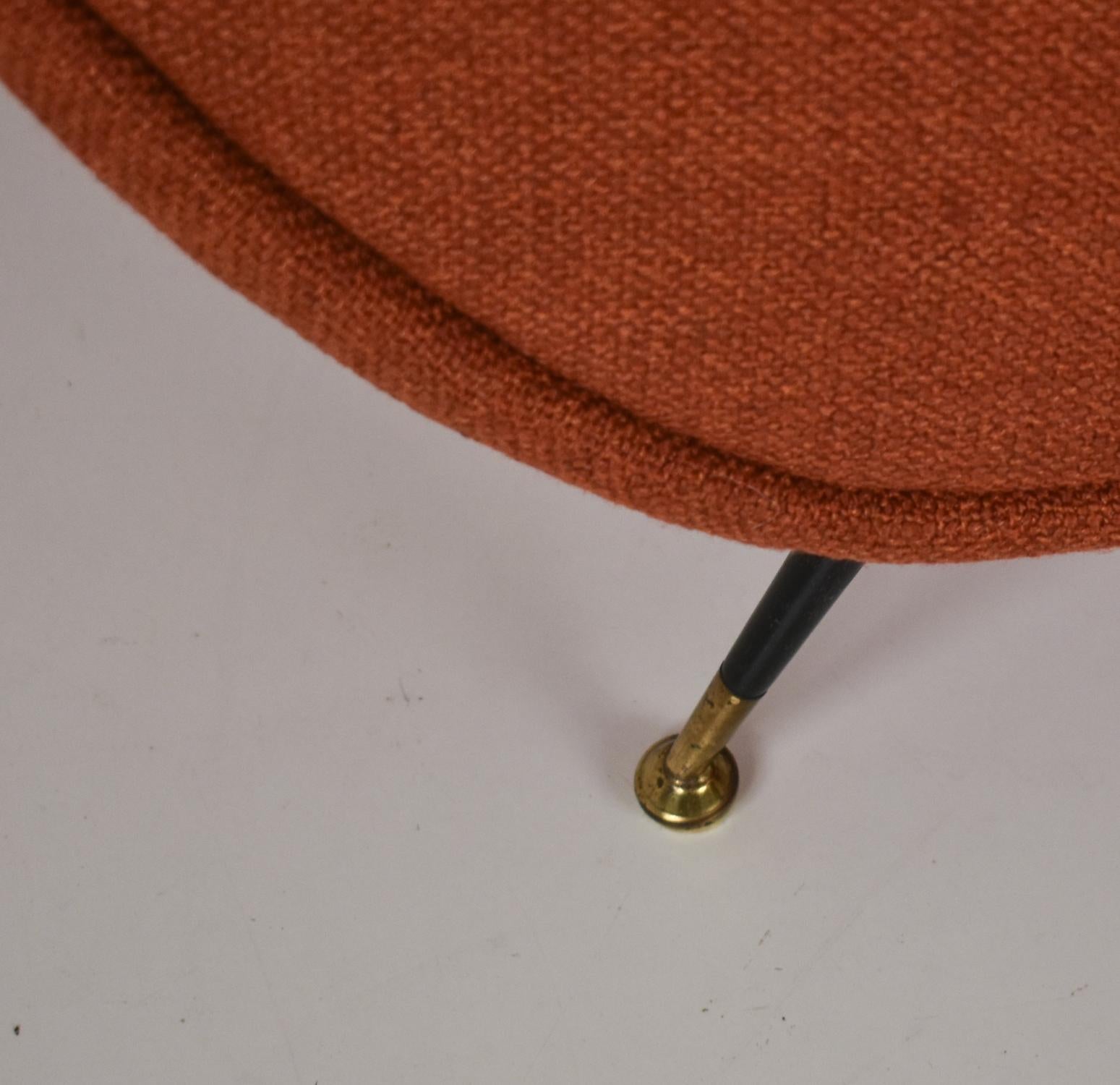 Italian Midcentury Armchair in the Style of Marco Zanuso  , reupholstered 1950's 2