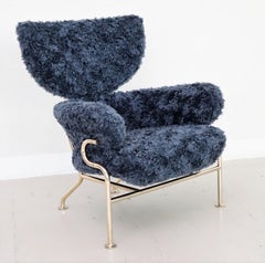 "Tre Pezzi" Special Edition Armchair in Mohair by Franco Albini for Cassina