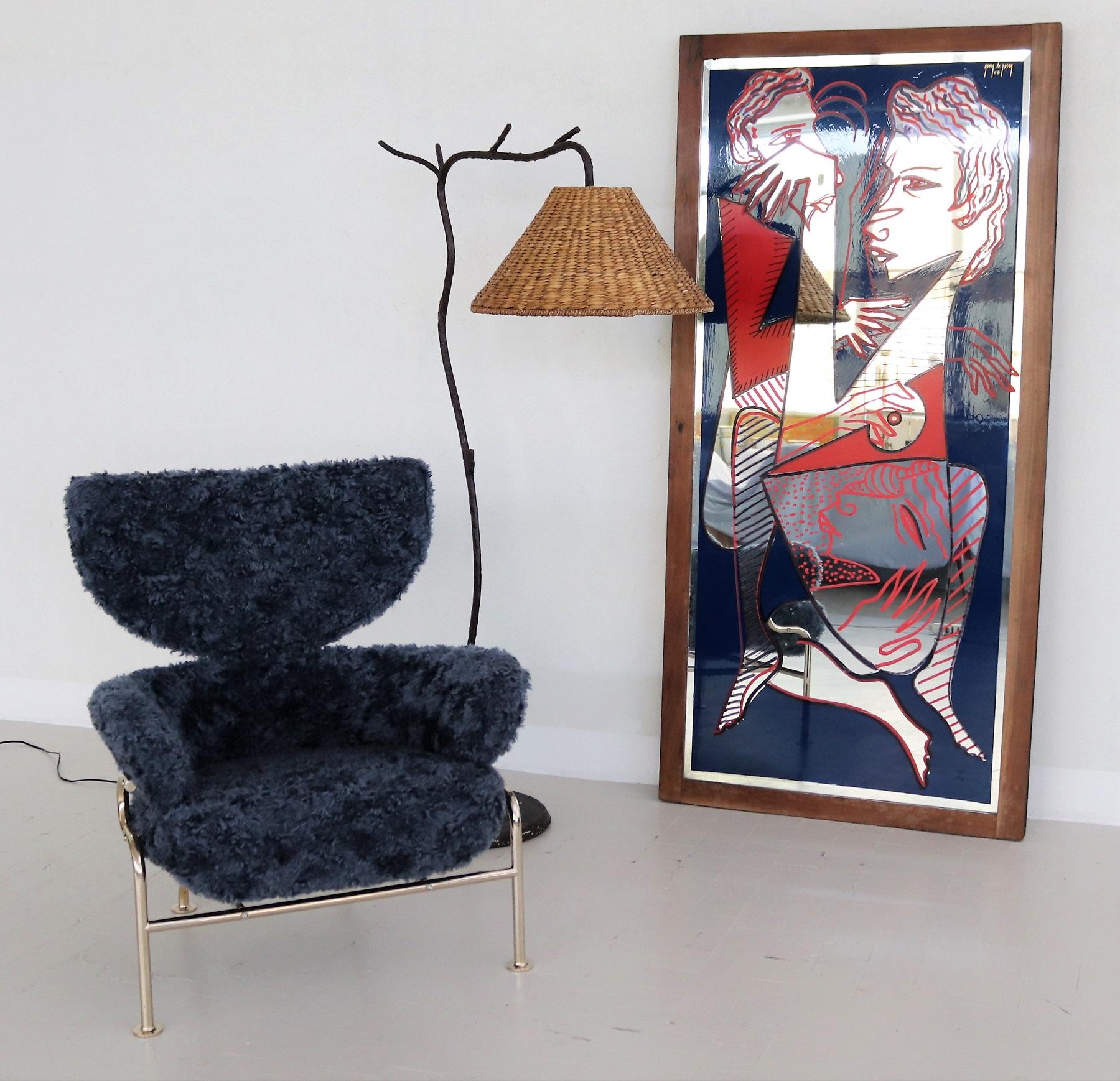 Tre Pezzi Sessel in Sonderausgabe von Franco Albini für Cassina (Mohairwolle) im Angebot
