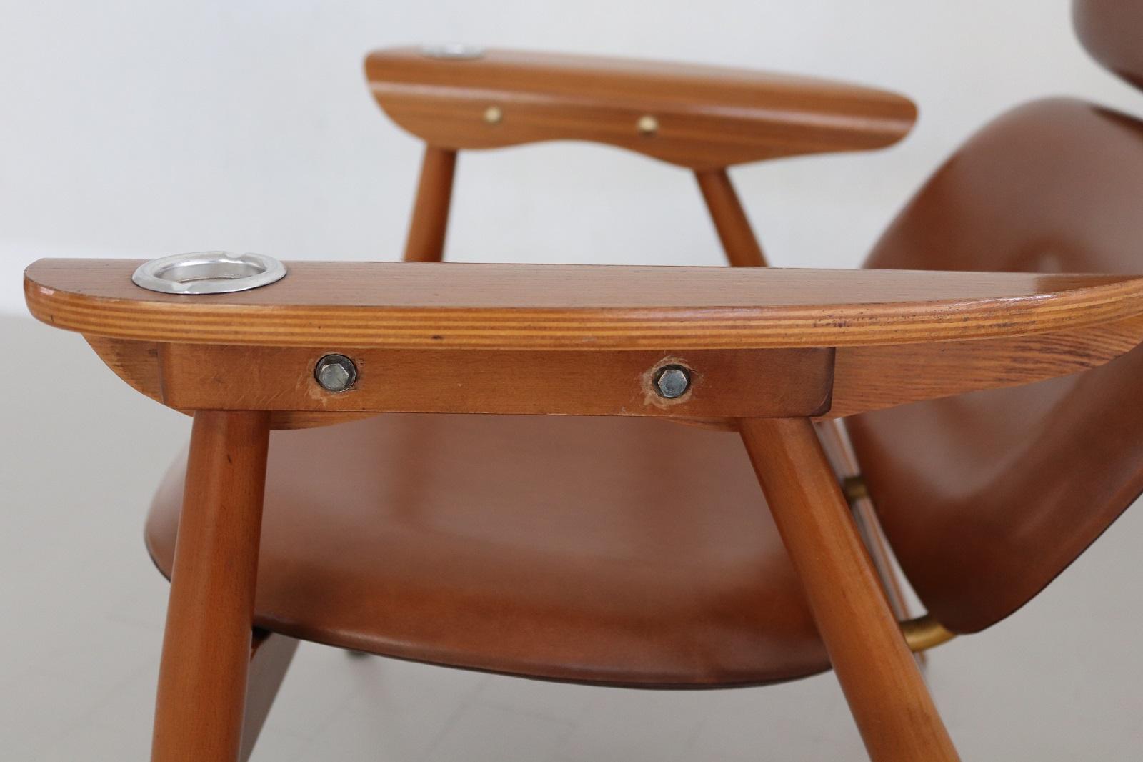 Italian Midcentury Armchairs with Ashtrays by Poltronova, 1960s 9