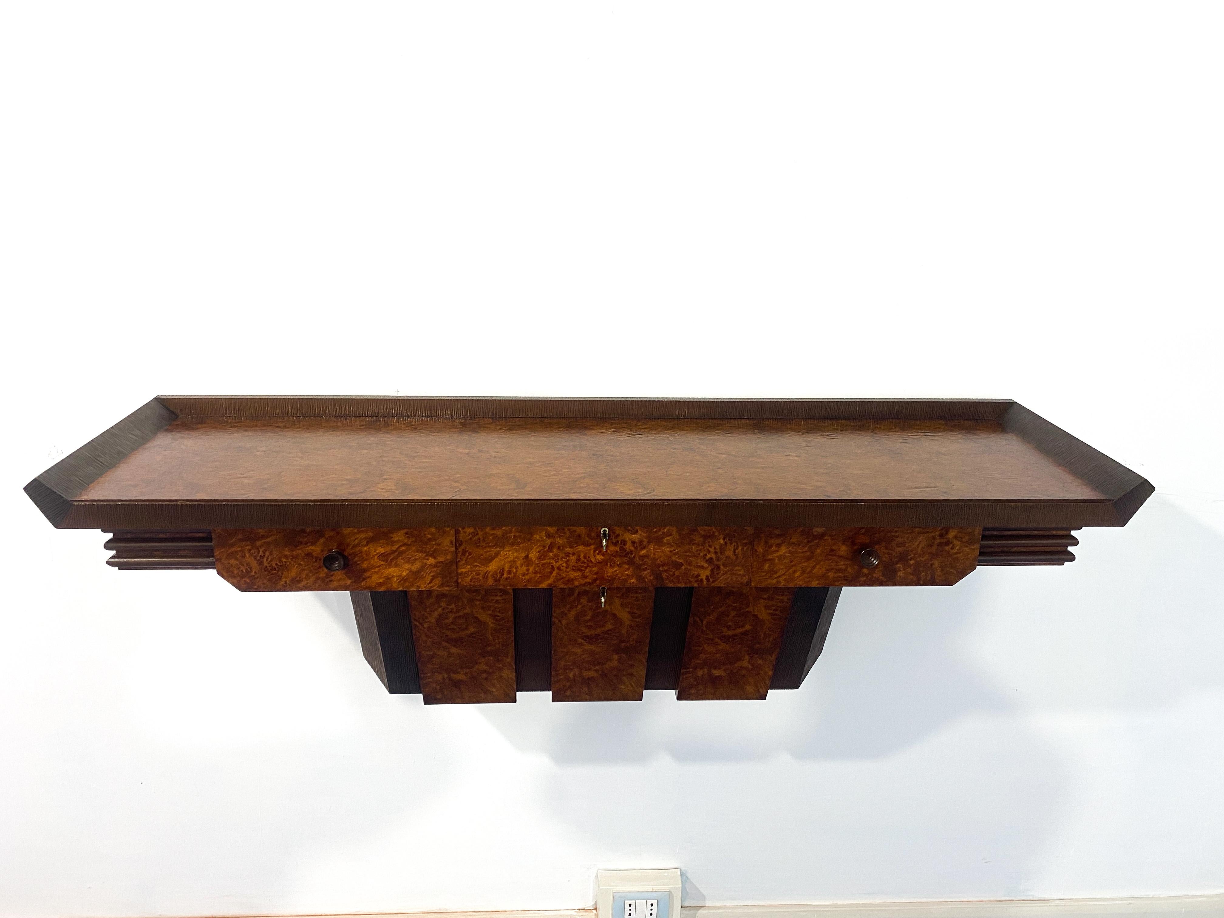 Consola Art Decó italiana de mediados de siglo diseñada por Pierluigi Colli, años 40 Italiano en venta