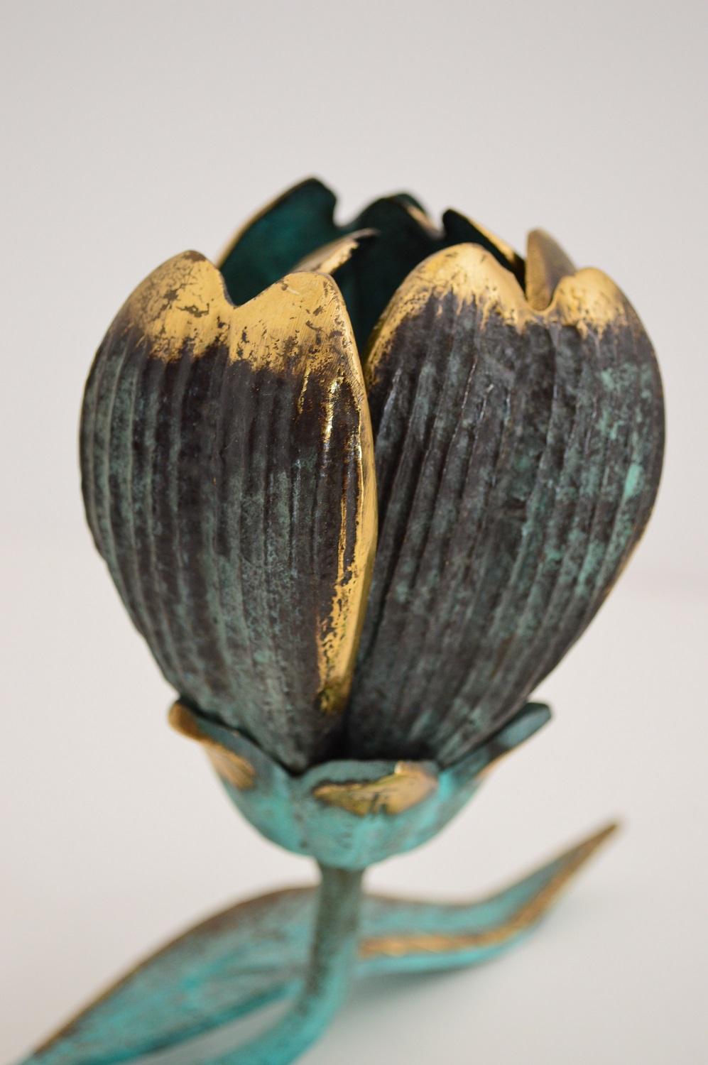 Italian Midcentury Ashtray in Flower Shape in Brass with Petal Ashtrays , 1950s 10