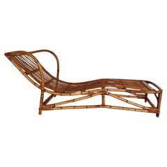 Retro Italian Midcentury Organic Bamboo Daybed or Sunbed