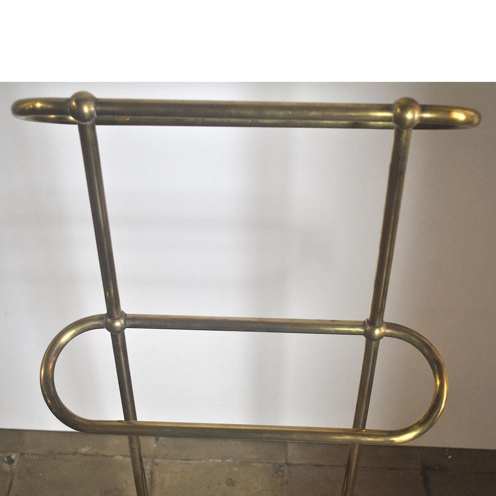 Italian Midcentury Bathroom Brass Towel Rack at the Beginning of the 1950s 7
