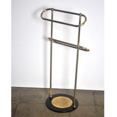 Italian Midcentury Bathroom Brass Towel Rack at the Beginning of the 1950s