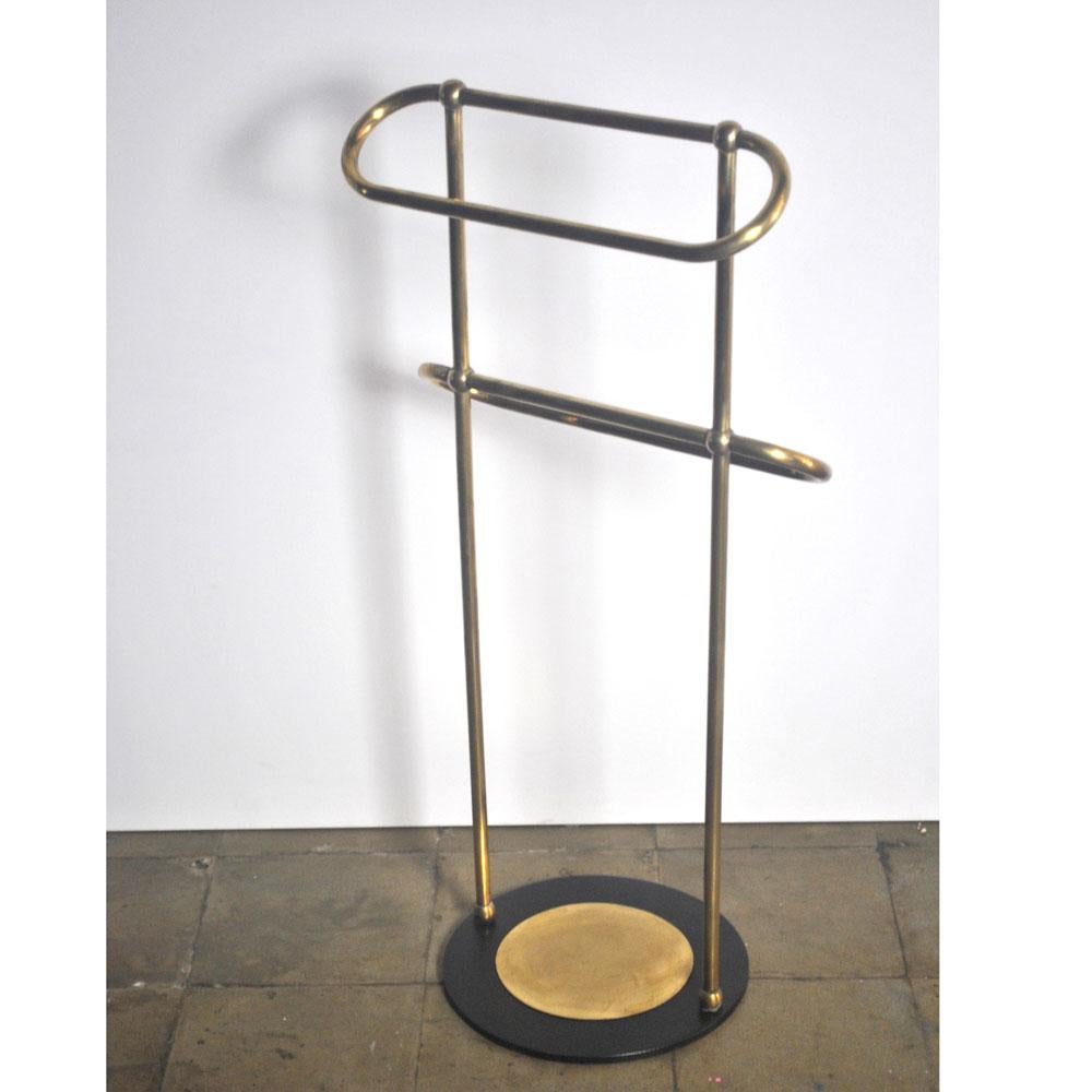 Mid-Century Modern Italian Midcentury Bathroom Brass Towel Rack at the Beginning of the 1950s