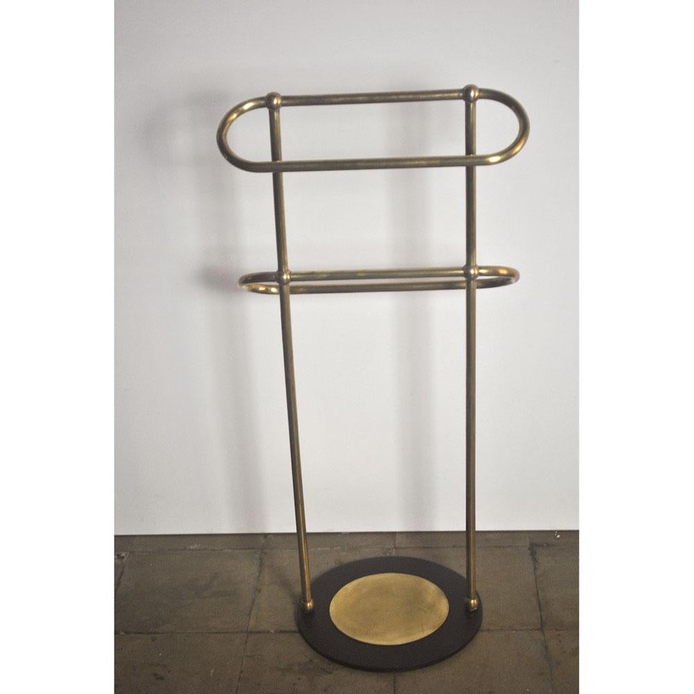 Italian Midcentury Bathroom Brass Towel Rack at the Beginning of the 1950s 1