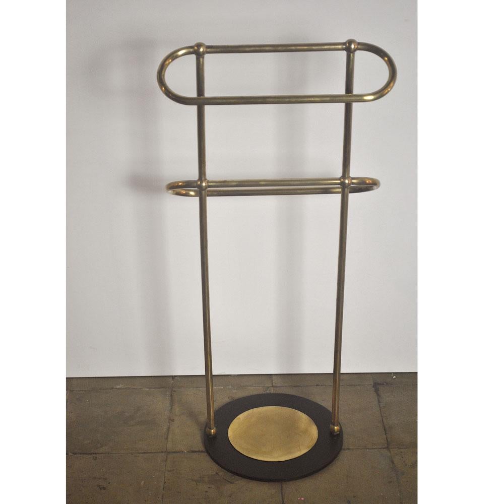 Italian Midcentury Bathroom Brass Towel Rack at the Beginning of the 1950s 3
