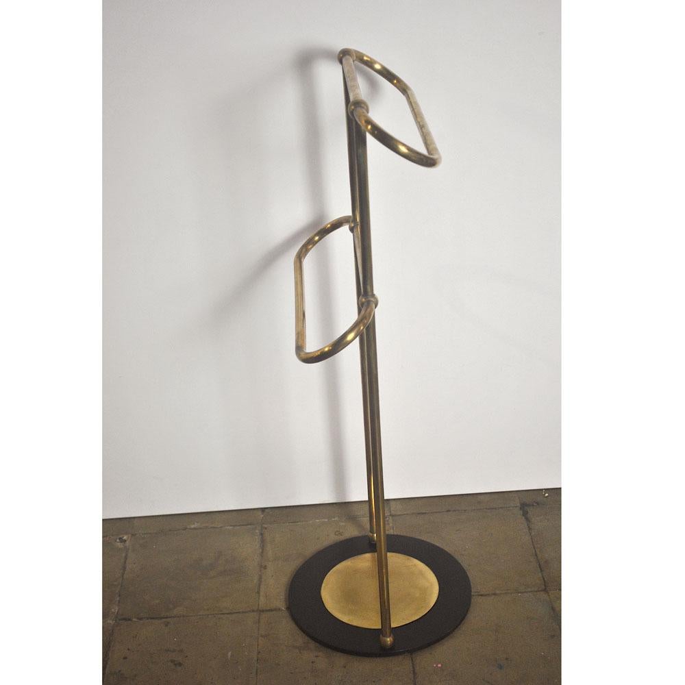Italian Midcentury Bathroom Brass Towel Rack at the Beginning of the 1950s 4