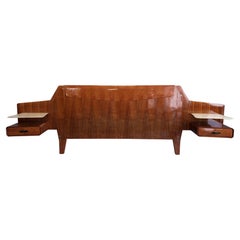 Cadre de lit italien du milieu du siècle, attribué à La Permanente Mobili, années 1950