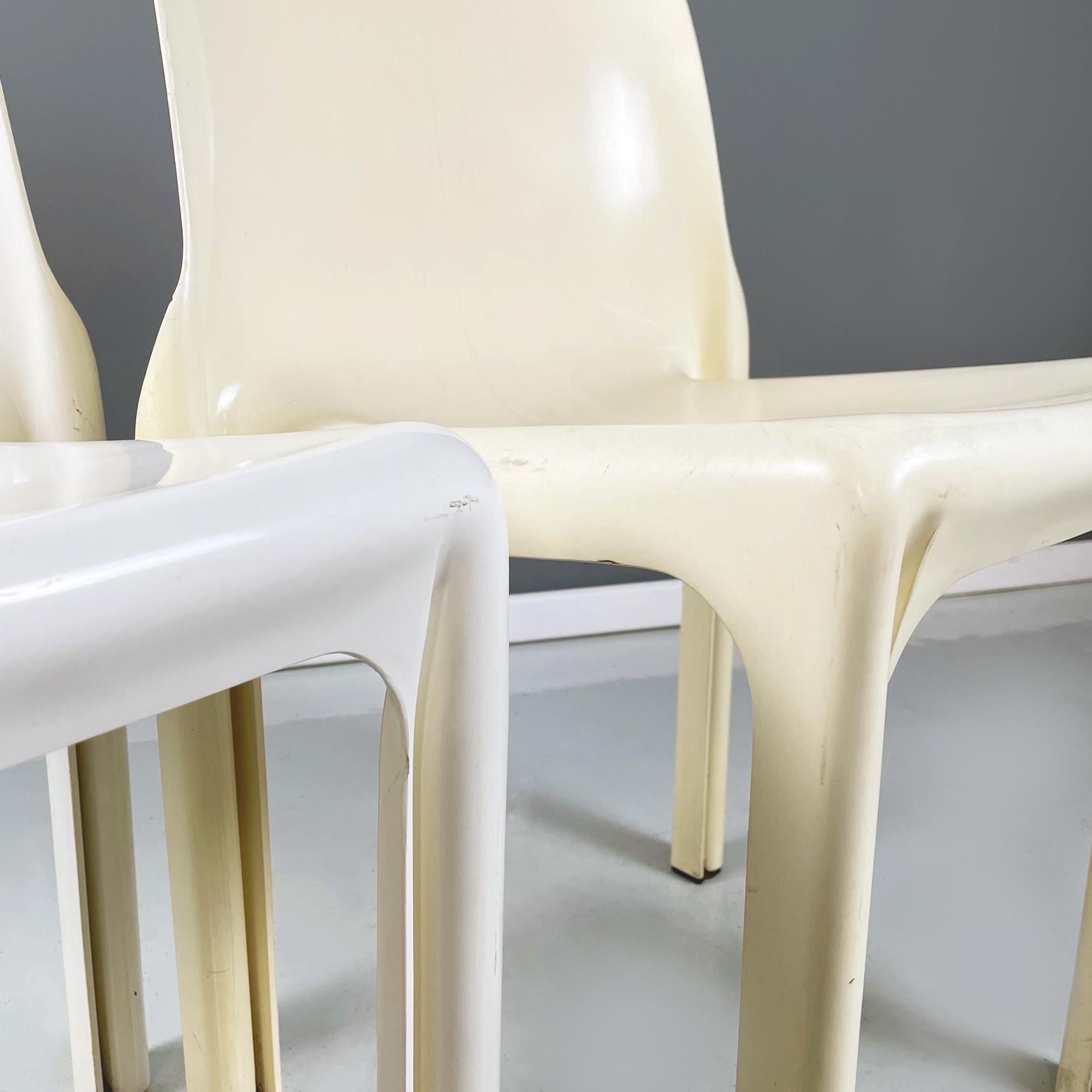 Italian Midcentury Beige Plastic Chairs Selene by Vico Magistretti Artemide 1960 7