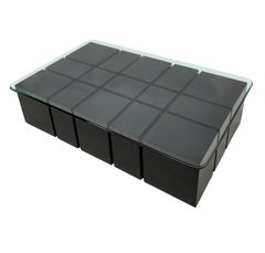 Italienischer Midcentury Tisch schwarz lackiert