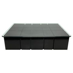 Italian Midcentury Black Lacquered Ocassional Table